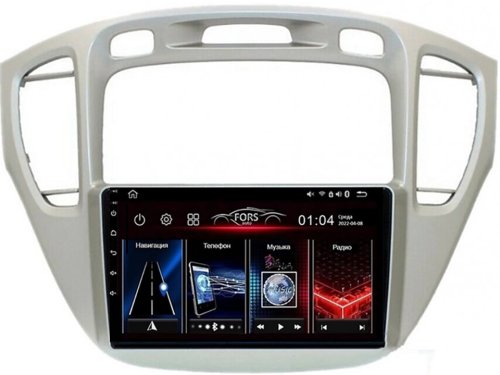 Штатная магнитола FORS.auto M200 для Toyota Highlander (9 inch, silver) 2000-2007