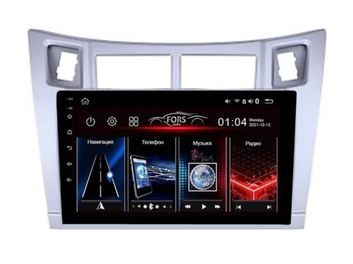 Штатная магнитола FORS.auto M200 для Toyota Yaris/Vitz/Platz (9 inch, silver) 2005-2011