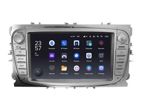 Штатная магнитола FORS.auto M100 для Ford Focus/Mondeo/S-Max/C-Max/Kuga/Fiesta/Fusion (7 inch, silver) 2007-2011