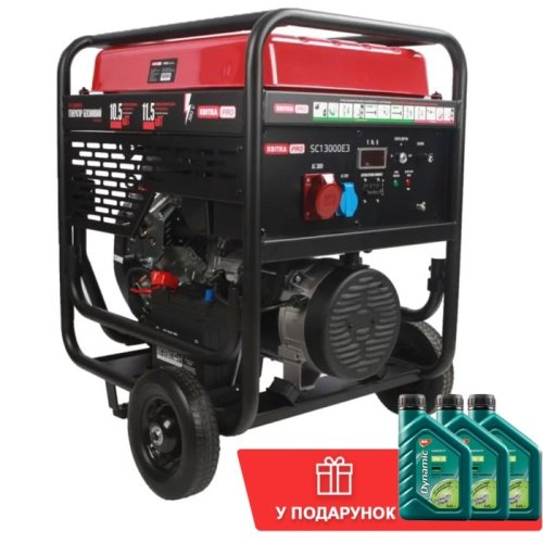 Бензиновый генератор КВІТКА PRO SC13000Е3 + масло (11.5 кВт, ~3ф, 400 В) (110-7015)