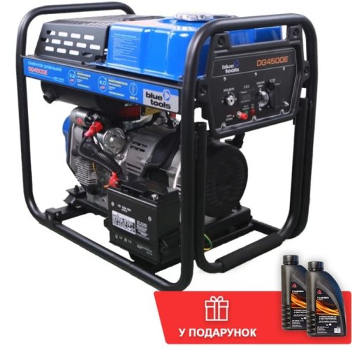 Генератор дизельный BLUETOOLS DG4500E + масло (4 кВт) (220-7009)