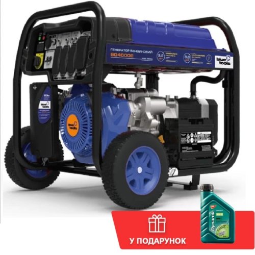 Бензиновый генератор BLUETOOLS BG4000E + масло (3.8 кВт) (220-7003)