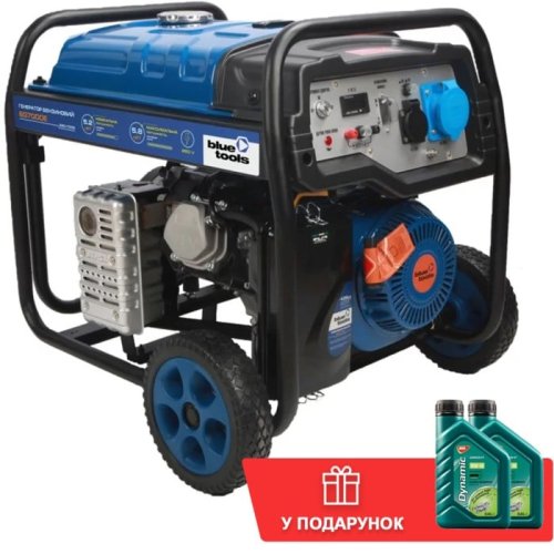 Бензиновый генератор BLUETOOLS BG7000E + масло (5.8 кВт) (220-7005)
