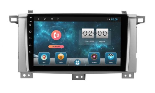 Штатна магнітола Soundbox SBM-9422 DSP для Toyota LC100 2003-2008 кондиціонер.