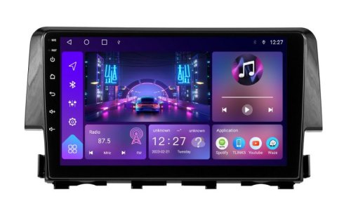 Штатная магнитола Soundbox S-2987 для Honda Civic 2016-2021 с CarPlay и 4G модемом S4-2987+360