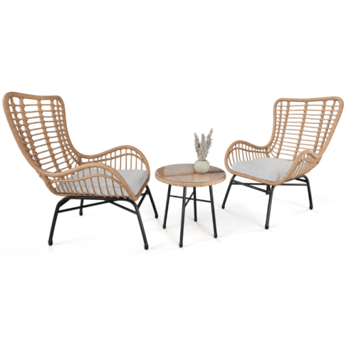 Набор садовой мебели Di Volio Sorrento стол и 2 стулья бежевый/светло-серый