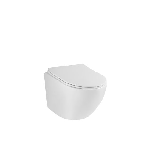 Унитаз подвесной Kroner KRP-C934UF Rimless 370х360х480 мм, сиденье Slim Duroplast/Soft-close/Quick relase