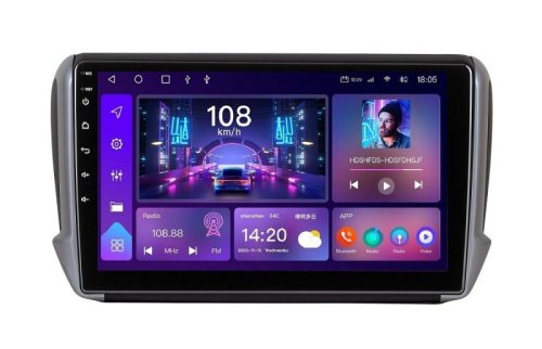 Штатная магнитола Soundbox S-8110 с CarPlay и 4g модемом для Peugeot 2008 2015+ S4-8110+360