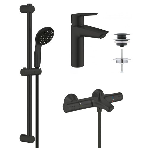 Набір змішувачів для ванни Grohe QuickFix Precision Start Black