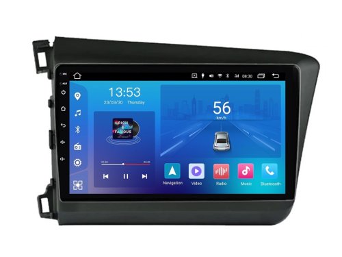 Штатная магнитола FORS.auto M150 для Honda Civic (2+32Gb, 9", LHD) 2012-2015