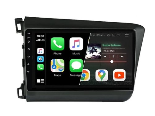 Штатная магнитола FORS.auto M400 для Honda Civic (4+64Gb, 9", LHD) 2012-2015