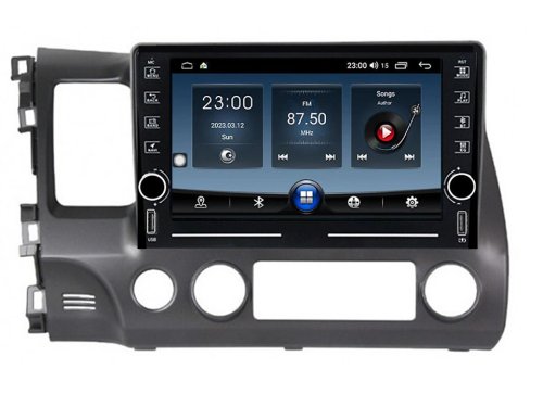 Штатна магнітола FORS.auto K200 для Honda Civic (2+32Gb, 9") 2006-2011