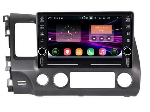 Штатна магнітола FORS.auto K400 для Honda Civic (4+64Gb, 9") 2006-2011