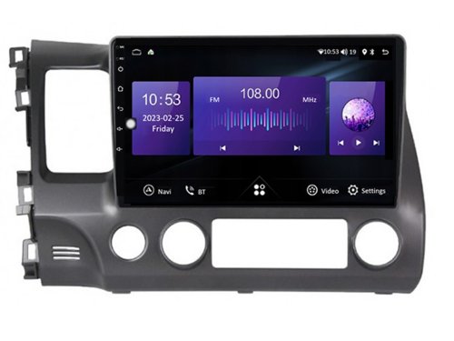 Штатна магнітола FORS.auto M200 для Honda Civic (2+32Gb, 10") 2006-2011