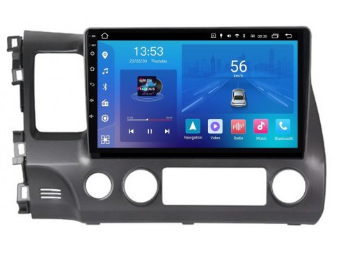 Штатная магнитола FORS.auto M500 для Honda Civic (4+64Gb, 10") 2006-2011