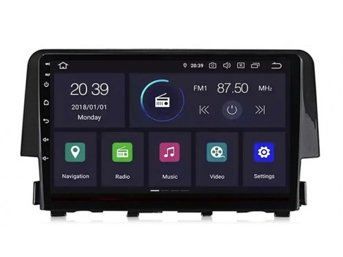 Штатна магнітола FORS.auto M500 для Honda Civic (4+64Gb, 9") 2015-2020