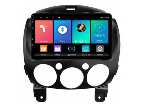 Штатная магнитола FORS.auto M500 для Mazda 2 (4+64Gb, 9") 2007-2014