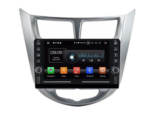 Штатная магнитола FORS.auto K100 для Hyundai Verna/I-25/Accent (1+16Gb, 8") 2010-2014