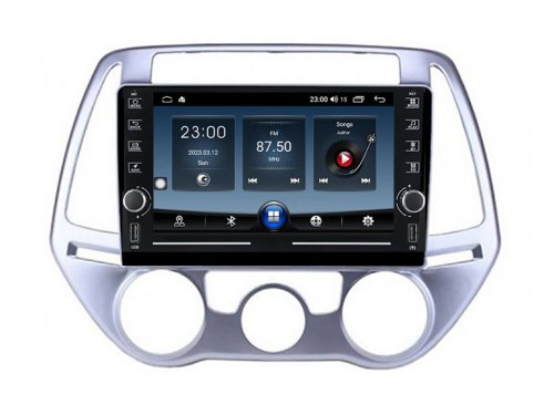 Штатная магнитола FORS.auto K100 для Hyundai i20 (1+16Gb, 8", Manual AC) 2012-2014