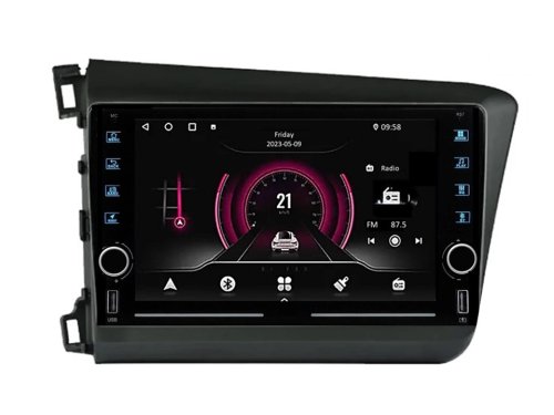 Штатная магнитола FORS.auto K200 для Honda Civic (2+32Gb, 8", LHD) 2012-2015