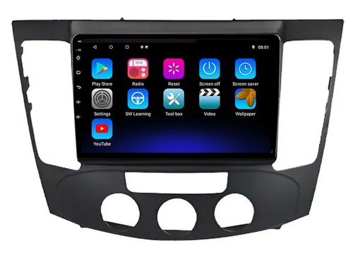 Штатна магнітола FORS.auto M200 для Hyundai Sonata/NF (2+32Gb, 9", Manual AC) 2008-2010