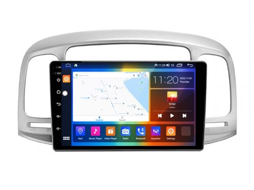 Штатна магнітола FORS.auto M500 для Hyundai Accent 2009-2012/Verna (4+64Gb, 9") 2008-2011