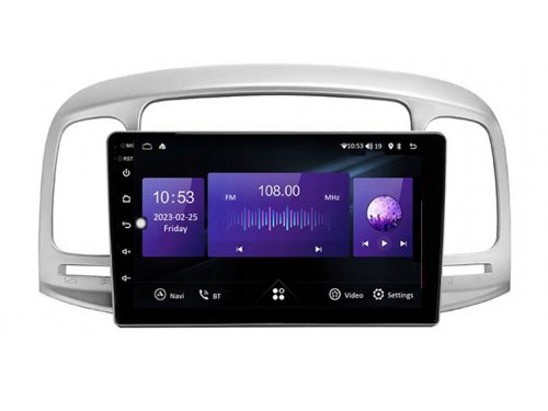 Штатная магнитола FORS.auto M600 для Hyundai Accent 2009-2012/Verna (6+128Gb, 9") 2008-2011