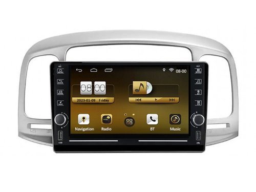 Штатная магнитола FORS.auto K200 для Hyundai Accent 2009-2012/Verna (2+32Gb, 8") 2008-2011