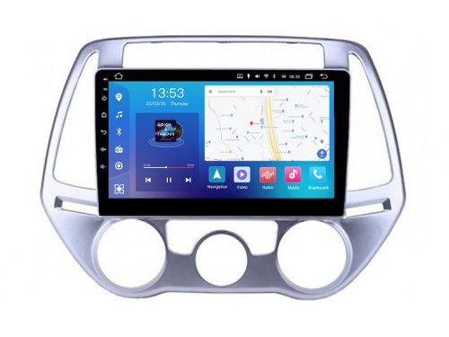 Штатная магнитола FORS.auto M400 для Hyundai I20 (4+64Gb, 9", Manual AC) 2012-2014