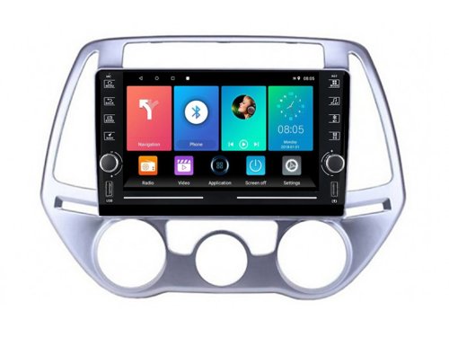 Штатна магнітола FORS.auto K400 для Hyundai I20 (4+64Gb, 8", Manual AC) 2012-2014