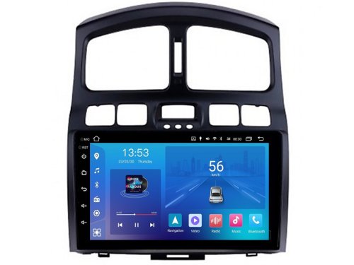 Штатна магнітола FORS.auto M600 для Hyundai Santa Fe (6+128Gb, 9") 2000-2006