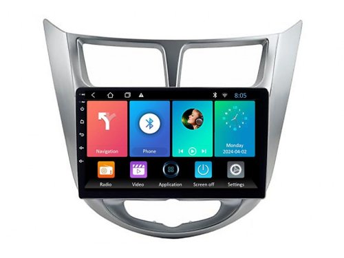 Штатна магнітола FORS.auto M400 для Hyundai Verna/I-25/Accent (4+64Gb, 9") 2010-2014