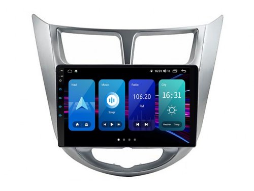 Штатная магнитола FORS.auto M500 для Hyundai Verna/I-25/Accent (4+64Gb, 9") 2010-2014