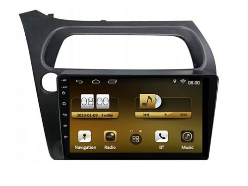 Штатна магнітола FORS.auto M400 для Honda Civic (4+64Gb, 9") 2005-2011