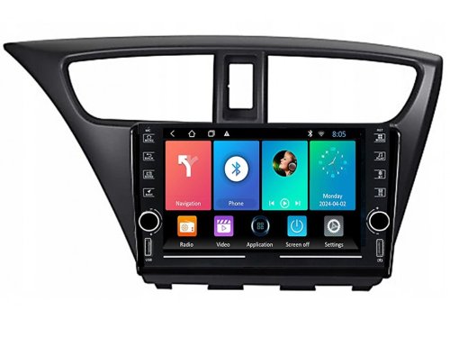 Штатна магнітола FORS.auto K400 для Honda Civic (4+64Gb, 8") 2012-2015