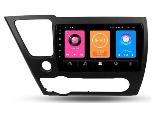 Штатна магнітола FORS.auto M500 для Honda Civic (4+64Gb, 9") 2013-2016