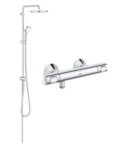 Душевая система Grohe Tempesta Cosmopolitan System 250 с термостатическим смесителем для душа Grohe QuickFix Precision Flow