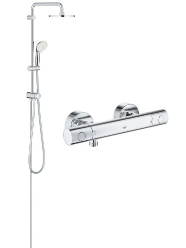 Душевая система Grohe New Tempesta 200 с термостатическим смесителем для душа Grohe QuickFix Precision Get