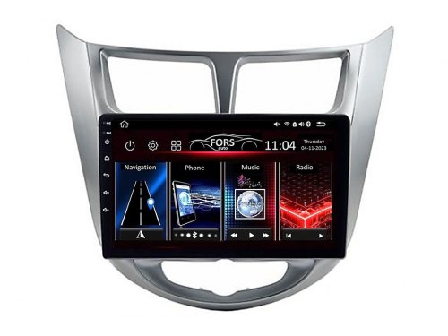 Штатная магнитола FORS.auto FS 2 ULTRA для Hyundai Verna/I-25/Accent (2+32Gb, 9") 2010-2014