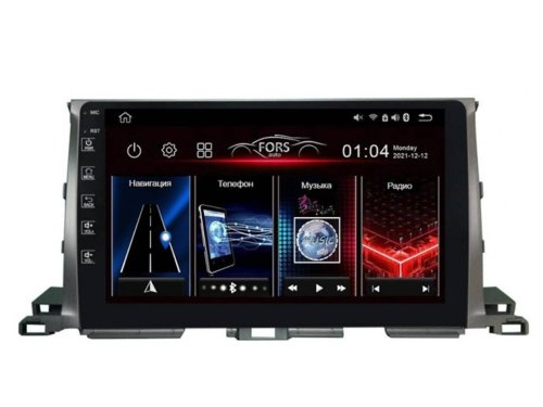 Штатная магнитола FORS.auto FS 4 PRO для Toyota Highlander 2015-2020