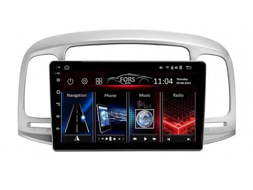 Штатная магнитола FORS.auto FS 6 MAX для Hyundai Accent 2009-2012/Verna (6+128Gb, 9") 2008-2011