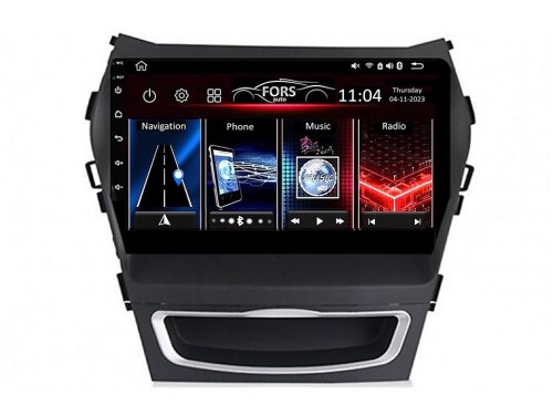 Штатная магнитола FORS.auto FS 6 MAX для Hyundai Santa Fe/IX45 (6+128Gb, 9") 2012-2017