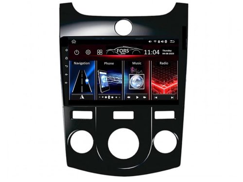 Штатная магнитола FORS.auto M300 для Kia Forte (3+32Gb, 9", Manual AC) 2009-2012