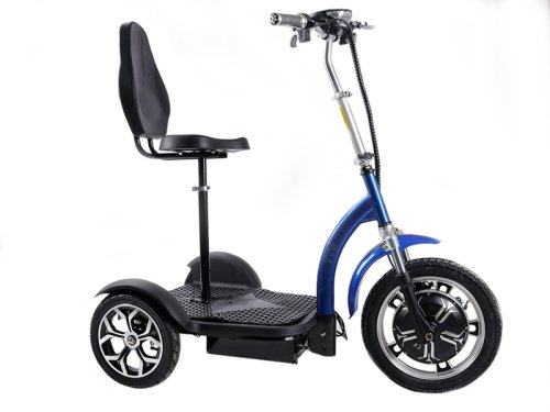 Электросамокат с сиденьем (сидение – спинка, передний амортизатор) (синий) T06-3 48V500W 12AH - SM