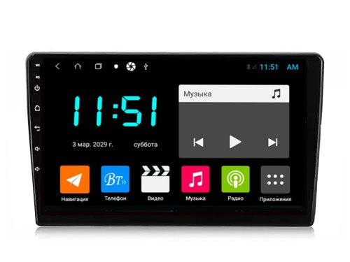 Штатная магнитола FORS.auto FS 1 LITE для Toyota Yaris (10.1 inch, black) 2006-2009