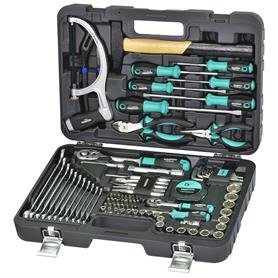 Набор инструментов 87ед.1/2-1/4", гол. 4-24мм, ключи 8-22мм, отвертки, шарн.-губц.инструмент.