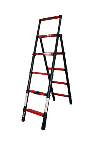 Стремянка телескопическая 5сх. верх.вост. 1,7м, двусторонняя