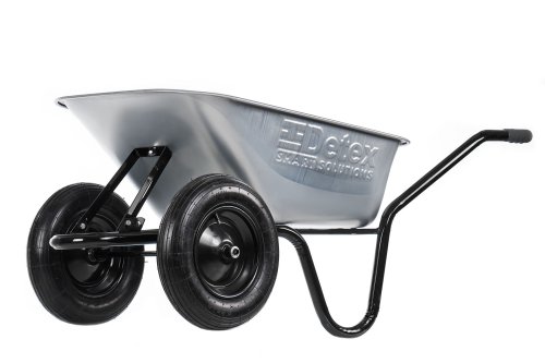 Тачка будівельна 2-х колісна 200кг/100л оцинкована колесо пневматичне (зібрана)