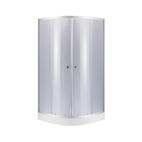 Душевая кабина Lidz Latwa SC80x80.SAT.LOW.GR, стекло тон. 4 мм + Lidz Душевой поддон KAPIELKA ST80x80x15