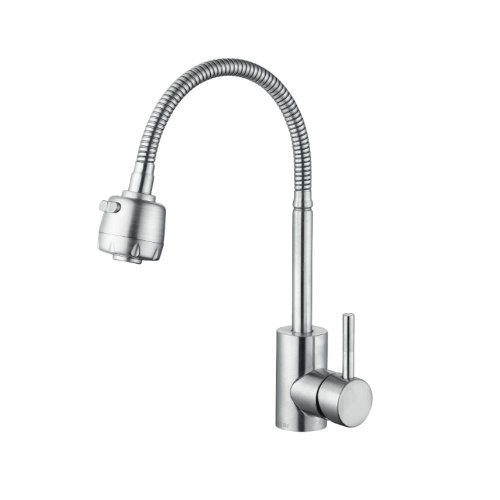 Смеситель для кухни Lidz Aria 015F41 с гибким изливом (k35) LDARI015F41NKS45306 Nickel